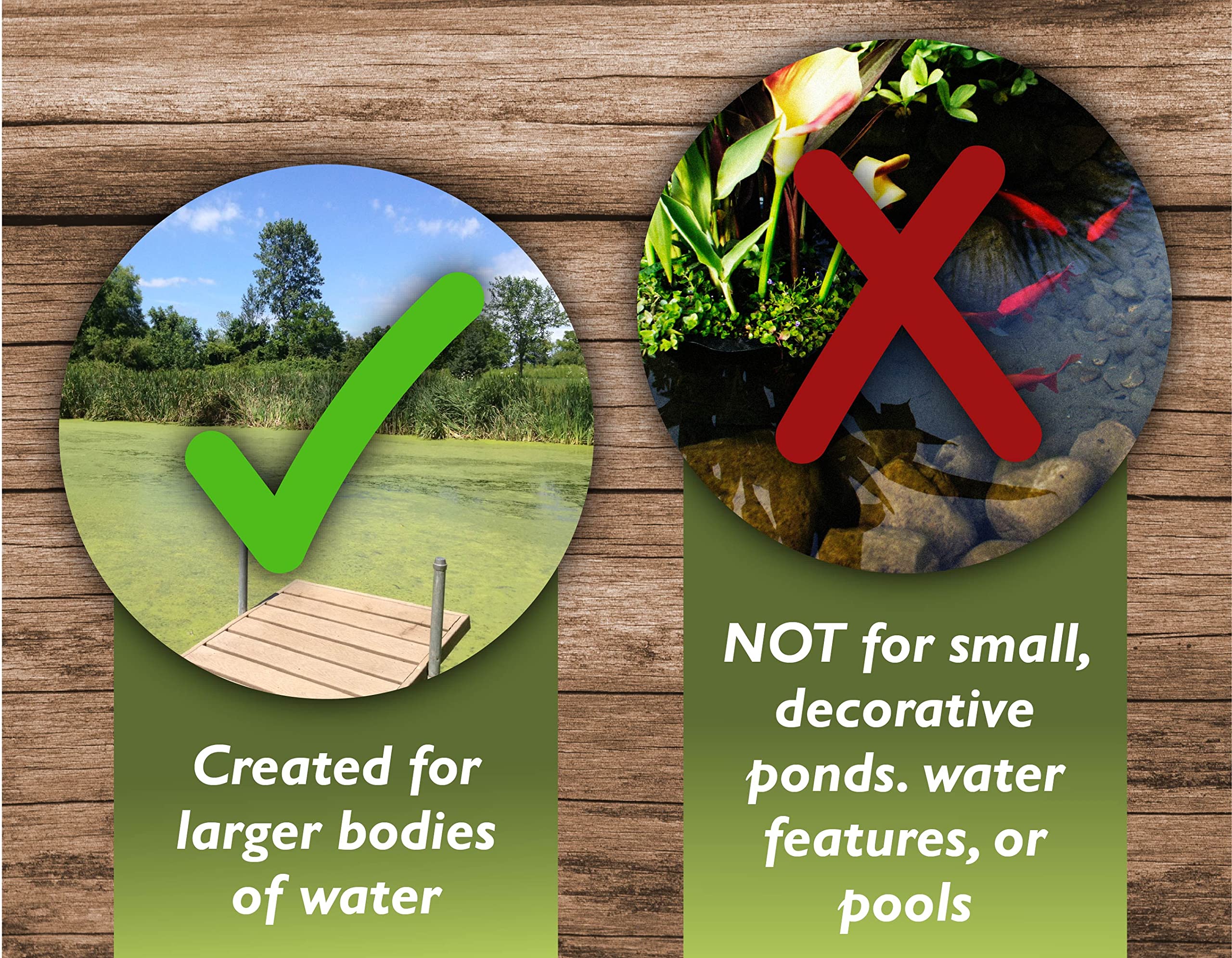 Crystal Plex clear water after application promotes enjoyable pond visibility.