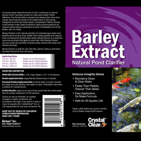 CrystalClear Barley Extract demonstrates cloudy water clearing in a fountain