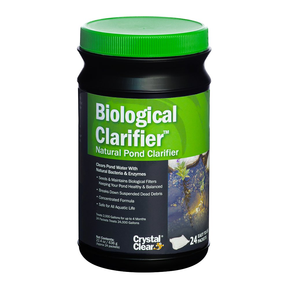 CrystalClear BioClarifier packets close-up for pond clarity and biofiltration.