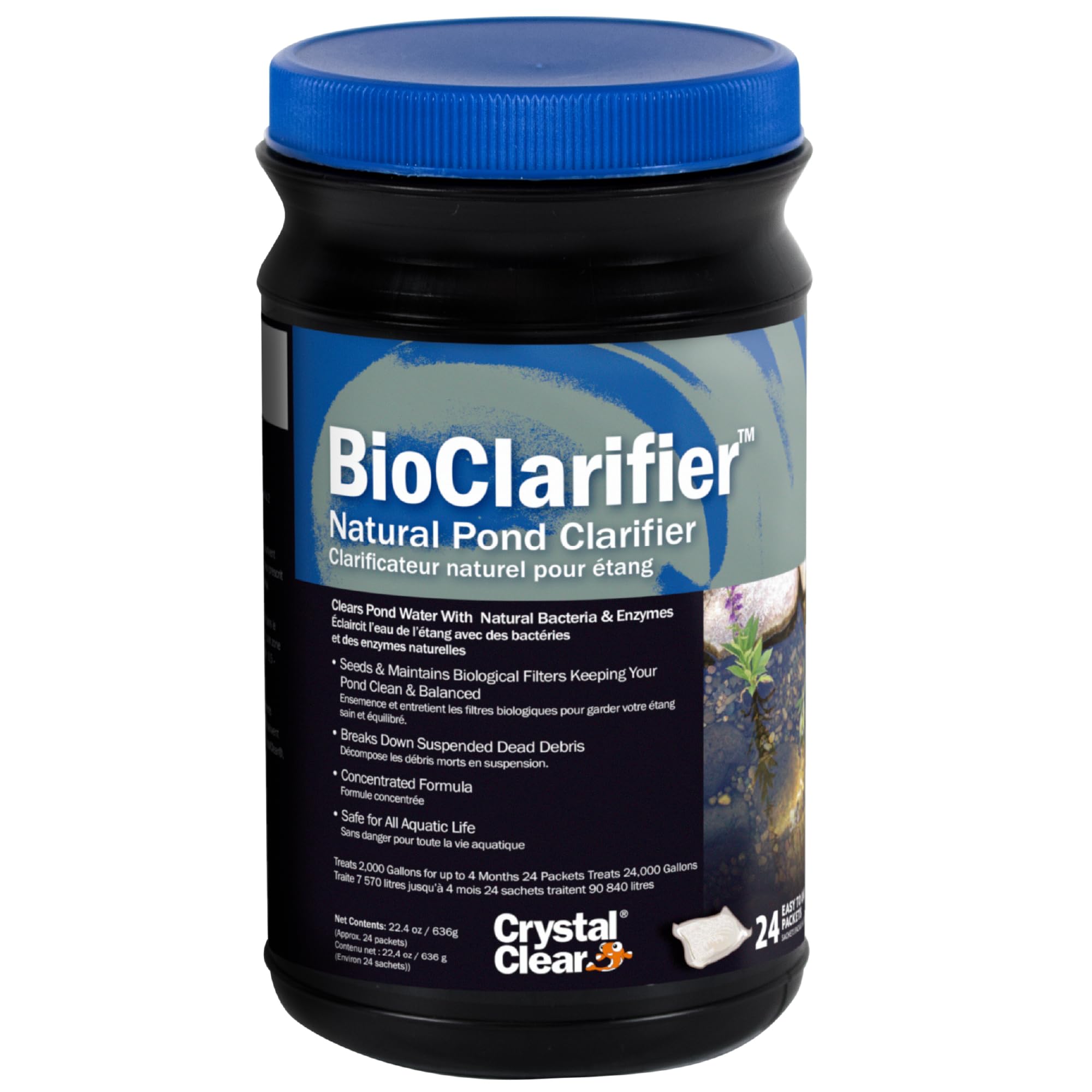 CrystalClear BioClarifier packets for ponds promote clearer water