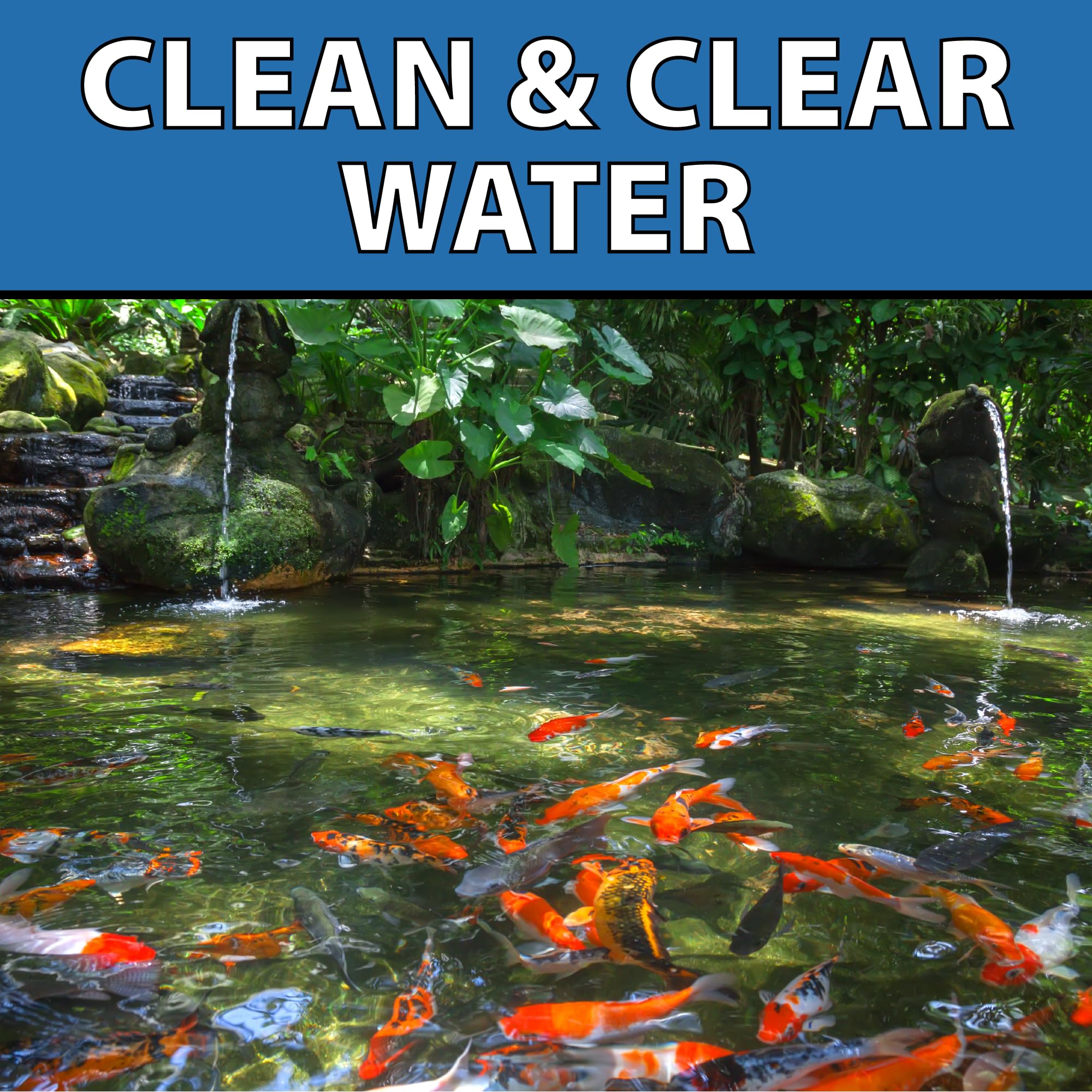 BioClarifier works with water features like fountains and waterfalls