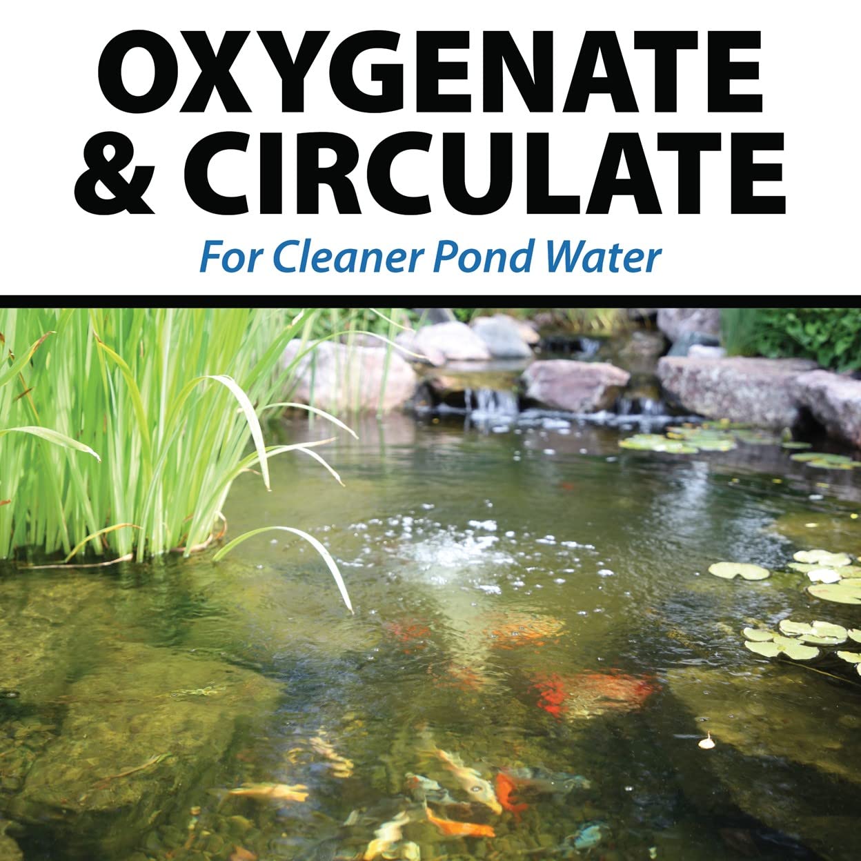 CrystalClear PondAir 2 compressor pump powers silent outdoor aeration.