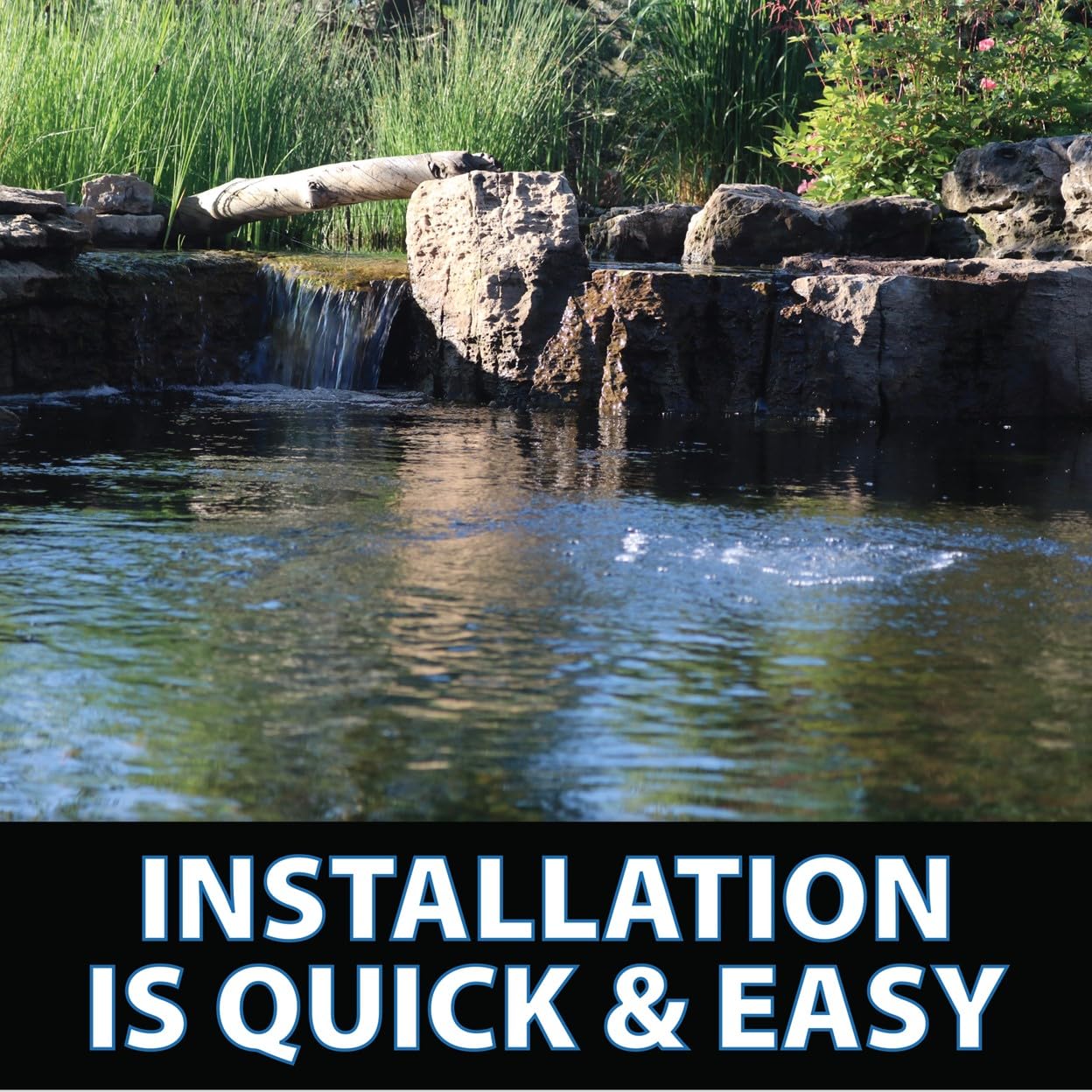 CrystalClear PondAir 2 koi pond setup promotes circulation.