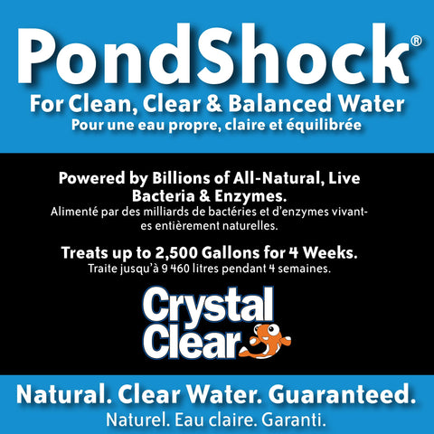 CrystalClear PondShock Ball enzymes activate for faster organic waste breakdown