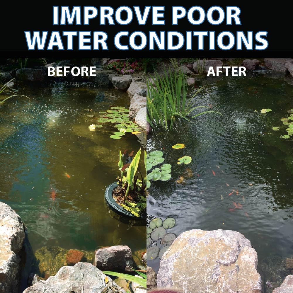 CrystalClear PondShock Ball treats up to 2,500 gallons for four weeks