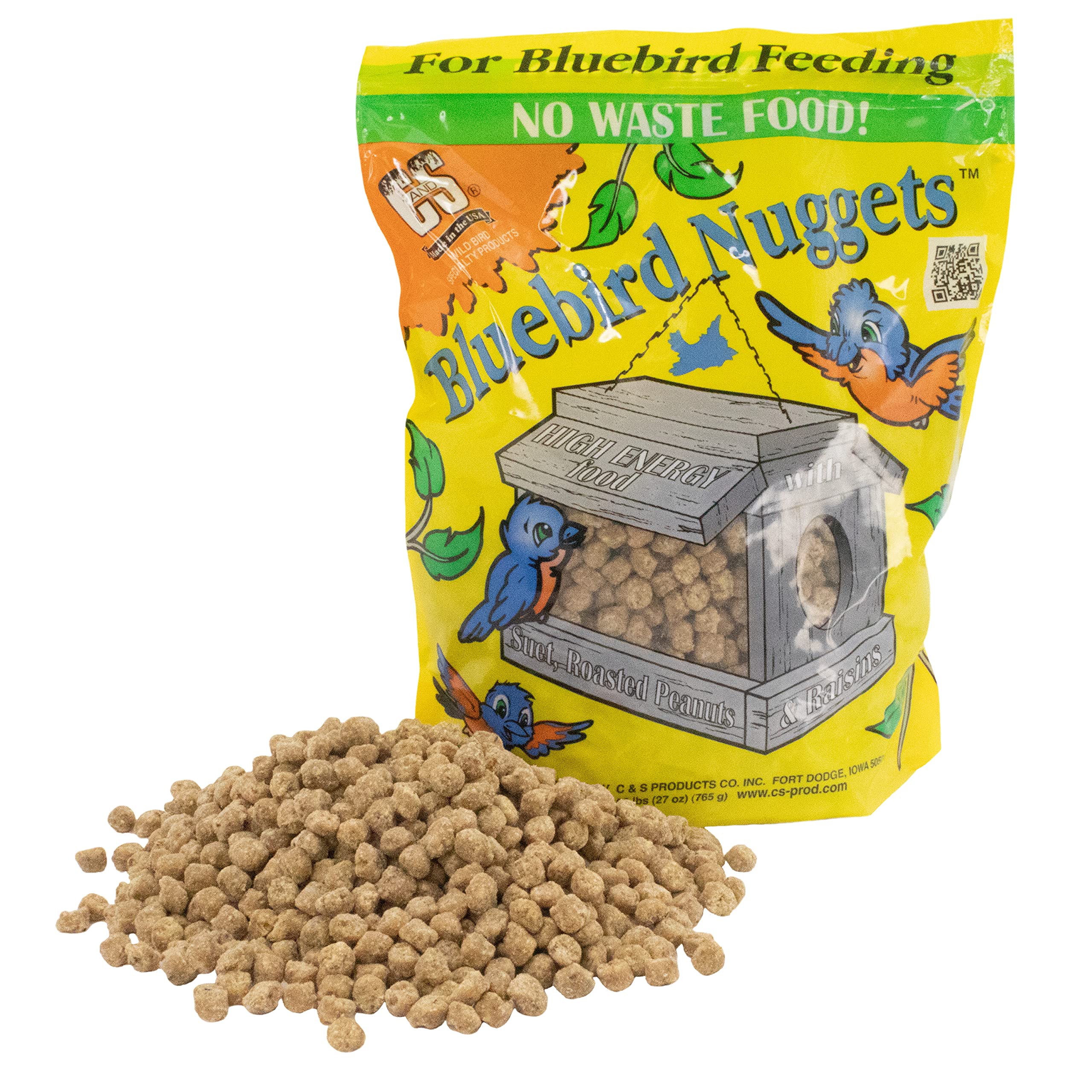 C&S Bluebird Nuggets ready-to-feed for quick setup on any feeder.