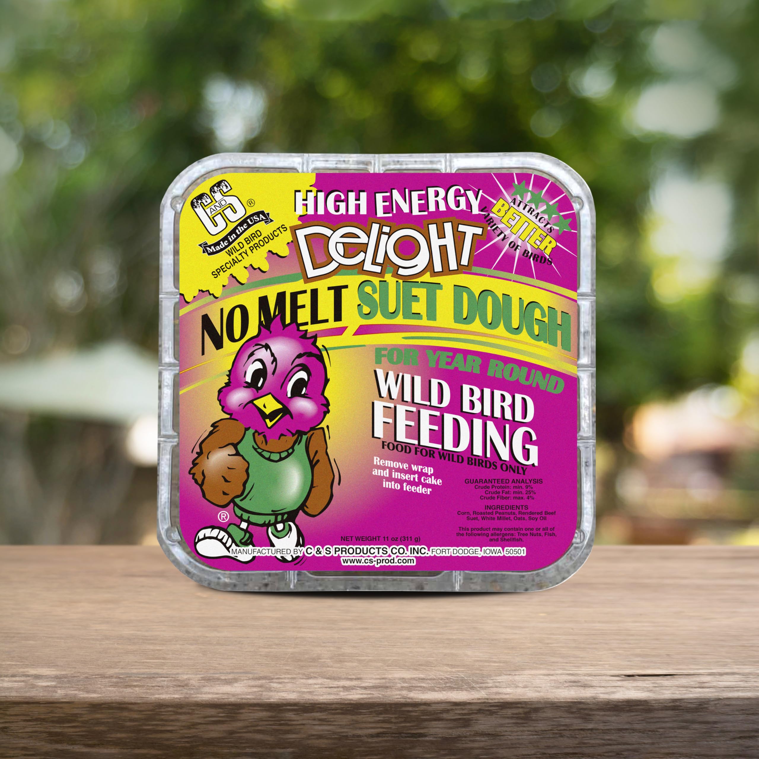 C&S sunflower-flavor suet dough supports diverse backyard birds