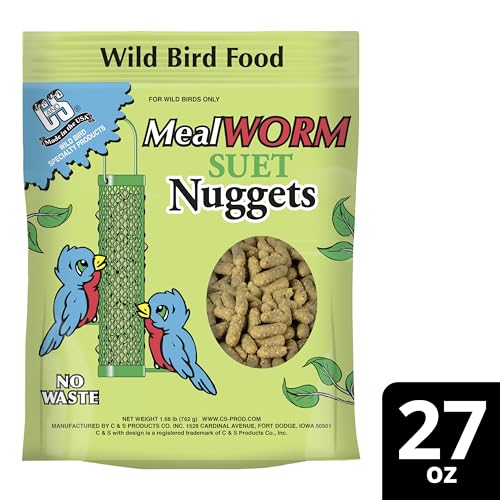 C&S Mealworm Suet Nuggets are a versatile backyard bird food choice
