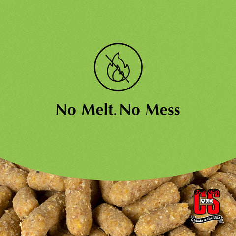C&S Mealworm Suet Nuggets provide energy-rich nutrition for birds