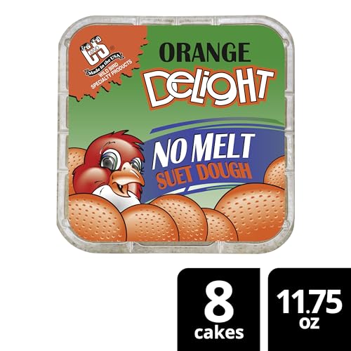 Eight-pack box of C&S Orange Delight No Melt Suet Dough.