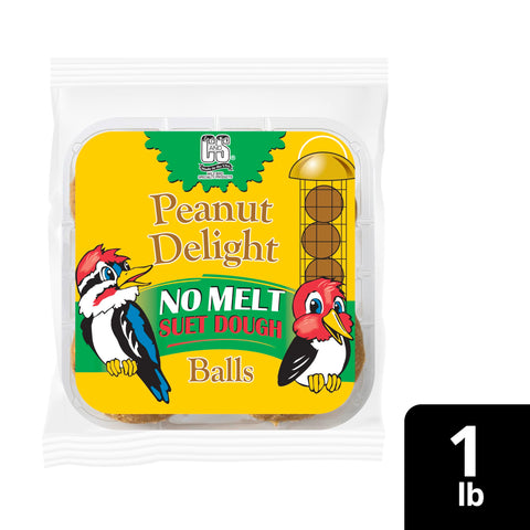 C&S Peanut Delight No Melt Dough Balls backyard-feeding setup shown