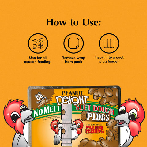 C&S Peanut Delight No Melt Suet Dough Plug reflects USA-made quality and trust.