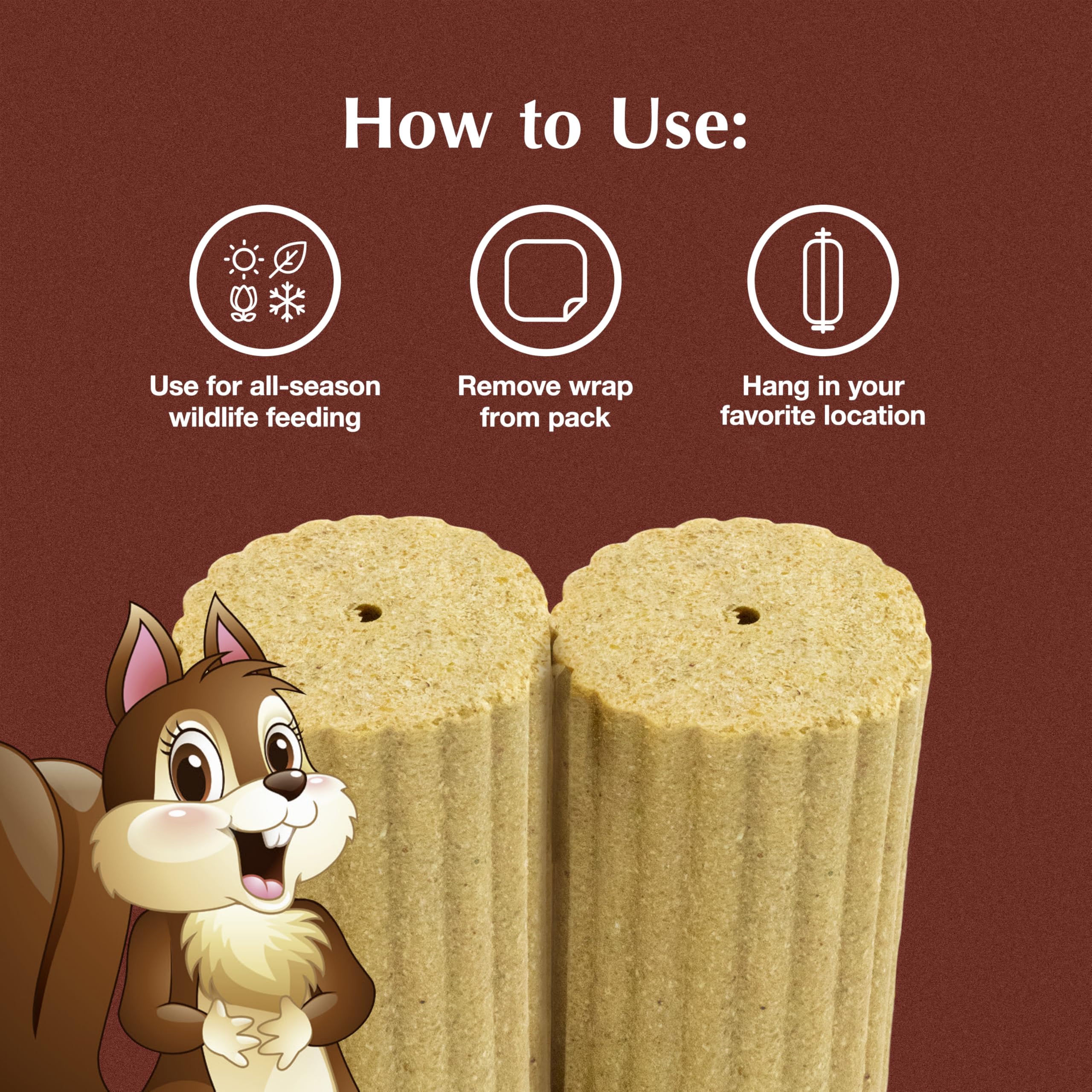 C&S Squirrelog’s contained design helps keep the feeding area tidy.