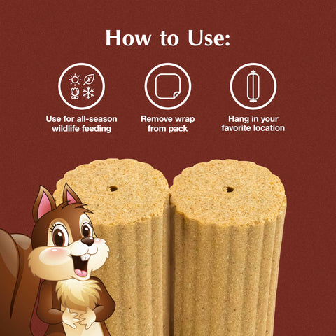 C&S Squirrelog’s contained design helps keep the feeding area tidy.
