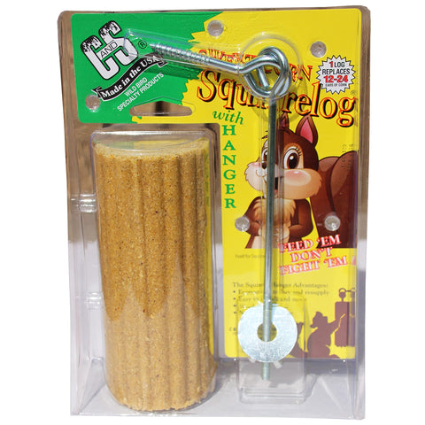 C&S Squirrelog with hanger packshot ready for feeder setup