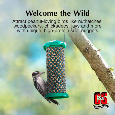 C&S Wild Bird Suet Nuggets are versatile for mixed seed or solo feeding.