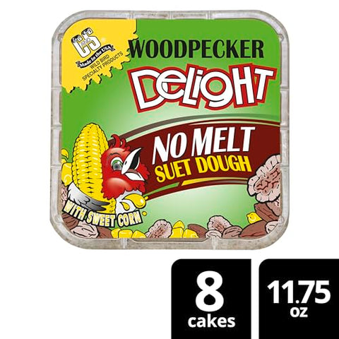 CS Woodpecker Delight no-melt formula stays solid up to 100°F.