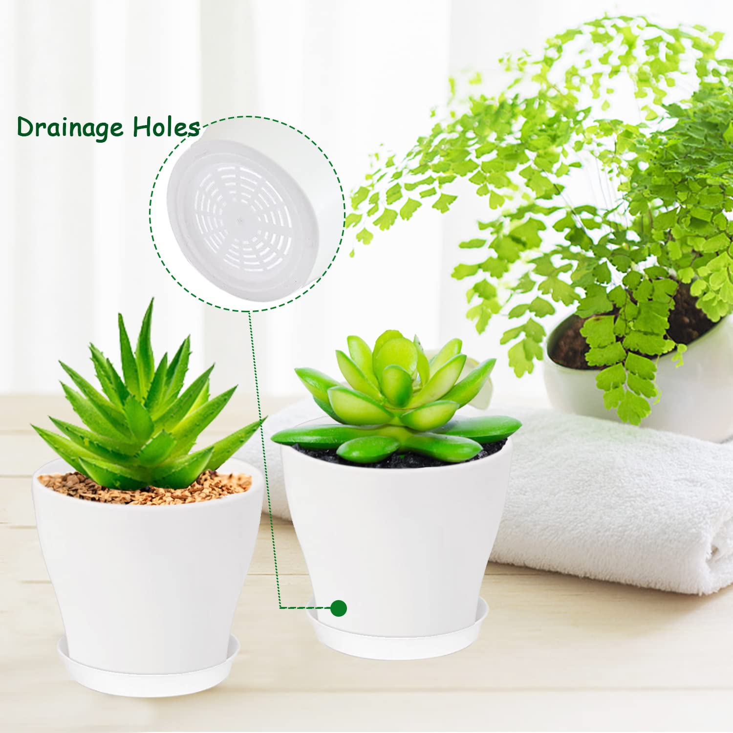 Cshangzei 4-inch pot opening and bottom diameter detail for accurate sizing.