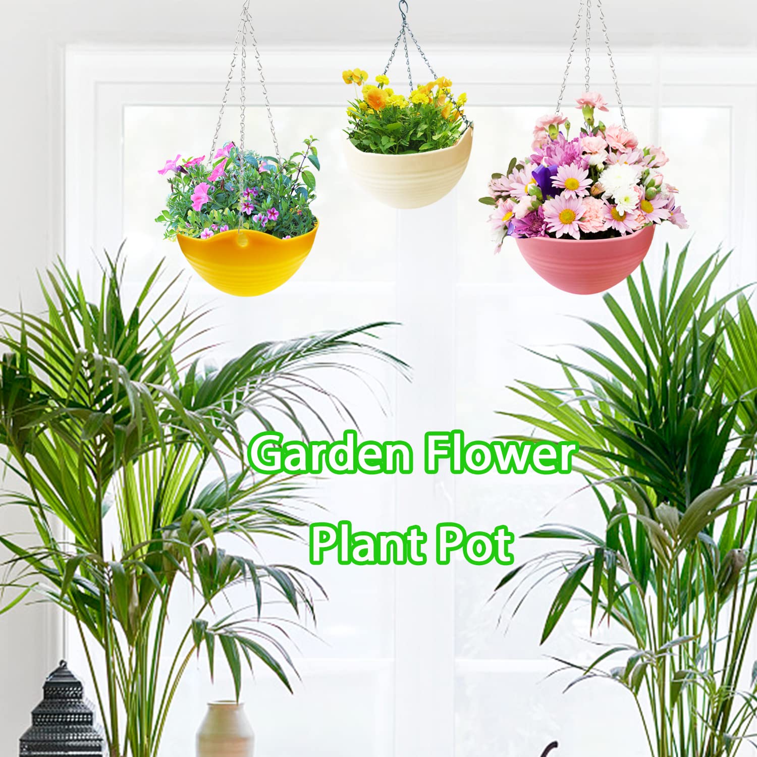 Cshangzei yellow self-watering hanging planter adds sunshine energy for succulents and herbs.