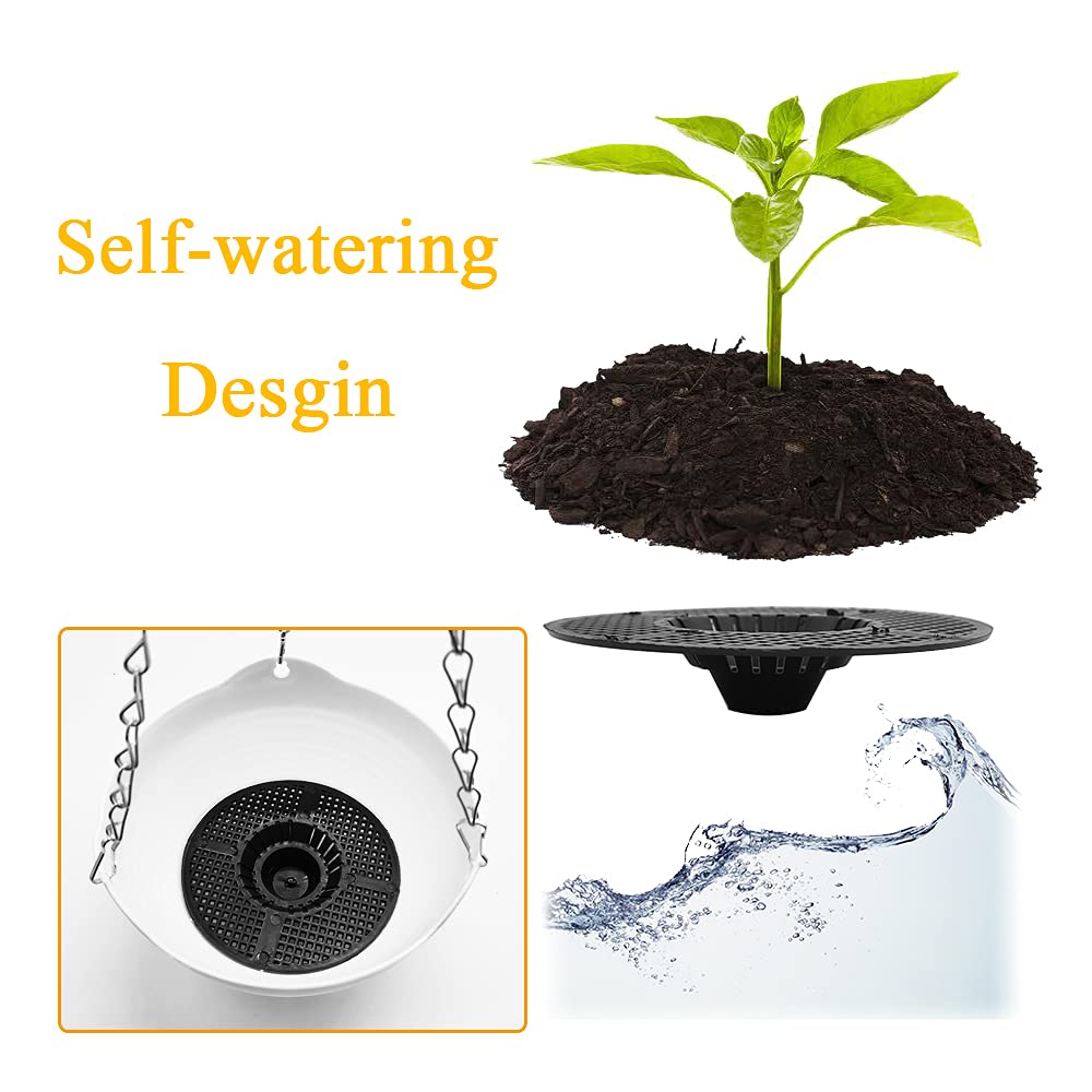 Cshangzei round pot drainage cave prevents water buildup for healthier roots.