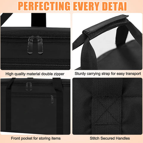CSOKRE grill tool bag mesh side pockets organize utensils and tools.