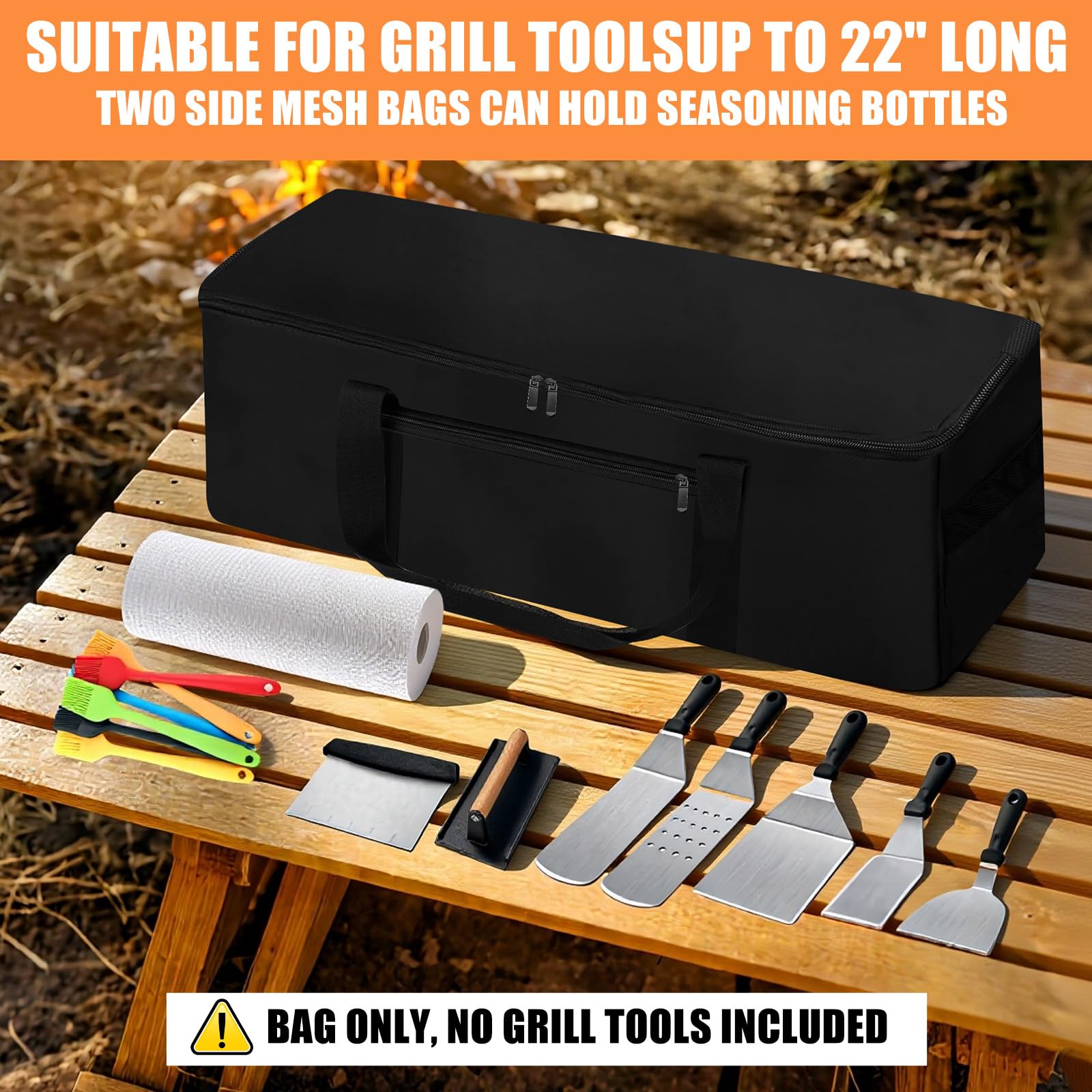 CSOKRE grill tool bag versatile for camping, picnics, and backyard parties.