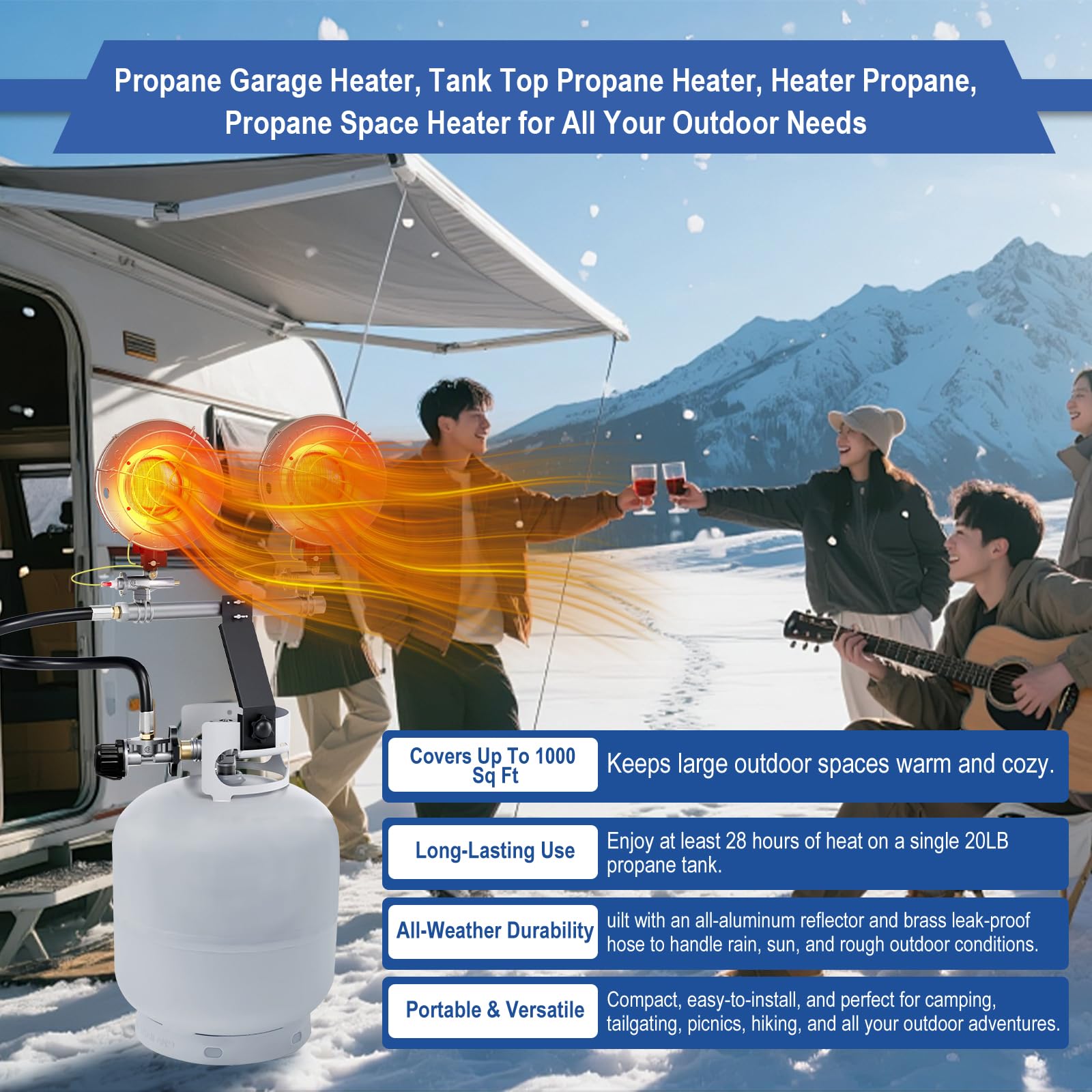 CSZKJXPA versatile heater suitable for patio, camping, and garage use