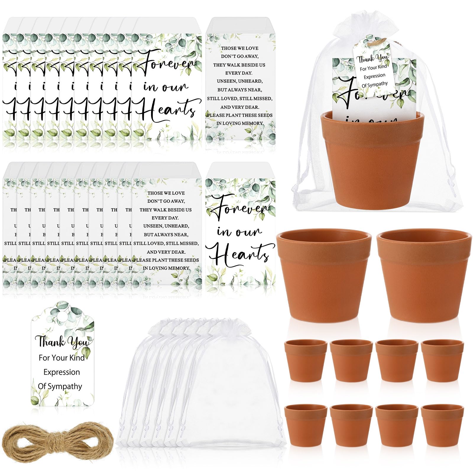 Ctosree greenery seed bag with rustic design, an eco-friendly keepsake for guests.