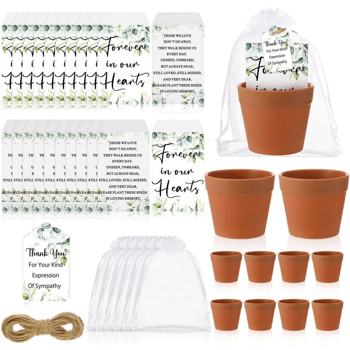 Ctosree greenery seed bag with rustic design, an eco-friendly keepsake for guests.