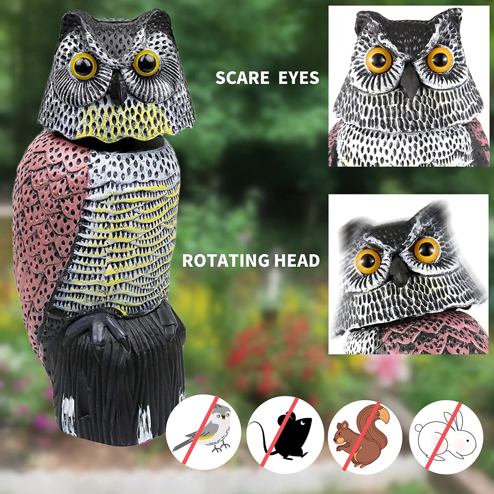 CTREE Owl Decoys garden protection for crops and decorative spaces