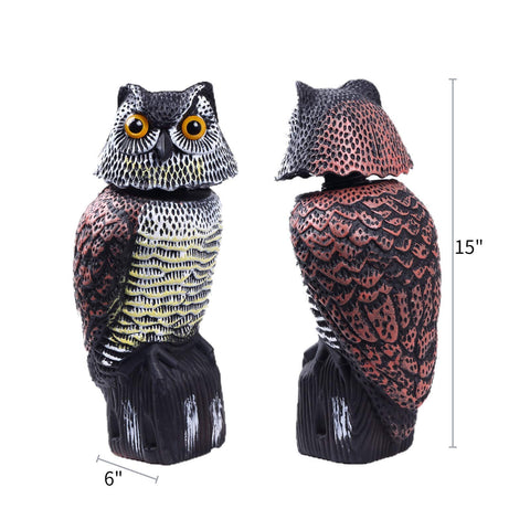 CTREE Owl Decoys waterproof ornament stands up to rain for outdoor use