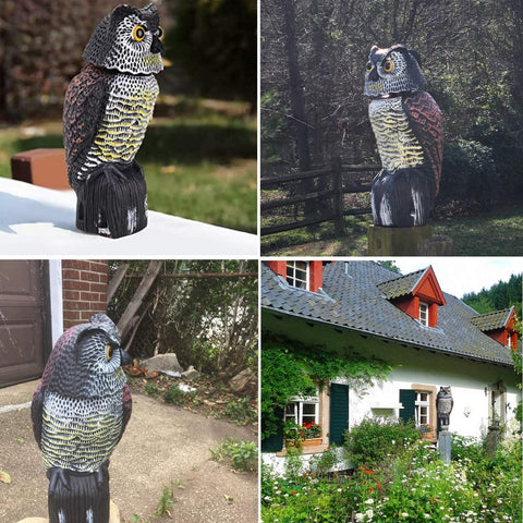 CTREE Owl Decoys wind panel back enables natural rotation in breezy days