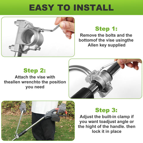 CTZYRR angle-adjustment feature helps maintain better posture while trimming.