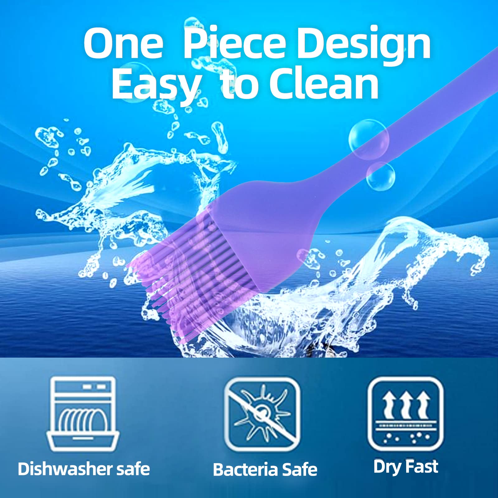 Cualork dishwasher-safe basting brush, easy to clean and store.