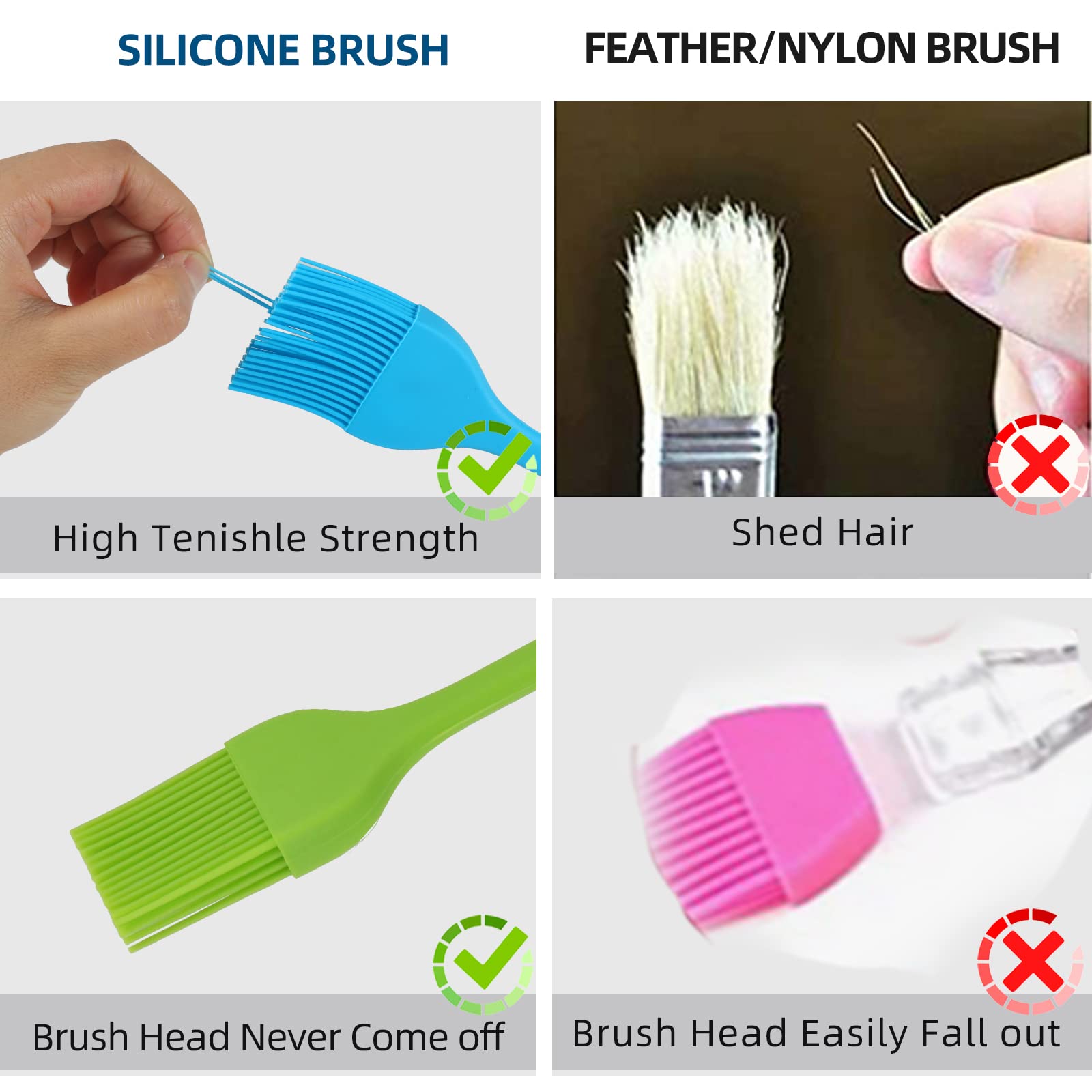 Cualork multicolor brush set with hanging hole for organized storage.