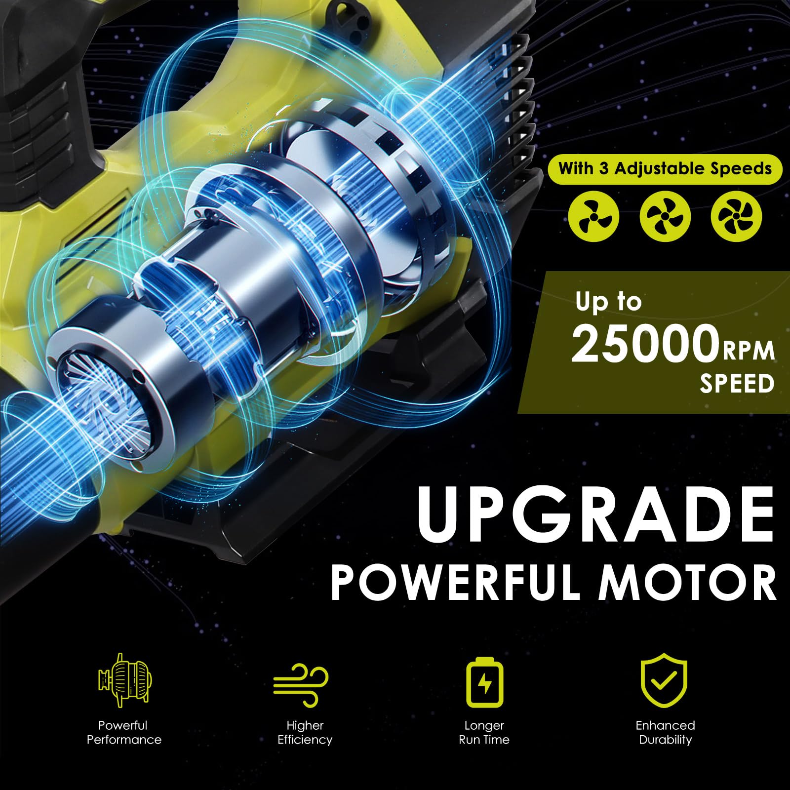 Included fast charger recharges Cub Tik blower quickly between sessions