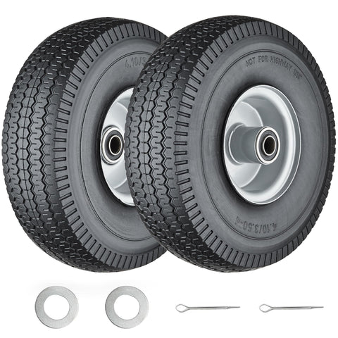 Cubesprings 410-350-4 tire front view showing solid construction for carts