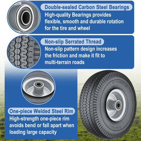 Cubesprings 410-350-4 tire welded rim emphasizes strong construction