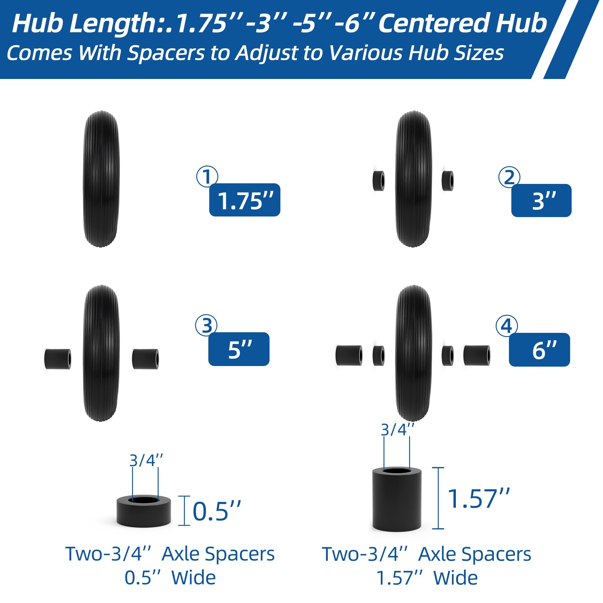 Cubesprings flat-free tire not for highway use 300 lb capacity