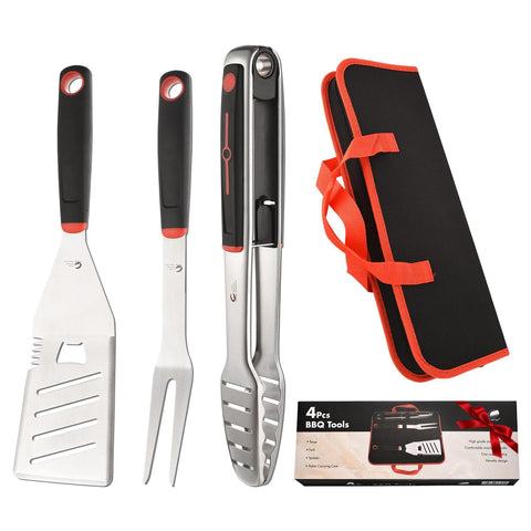 CuCut spatula from the BBQ Tools Set with bottle opener for quick flipping on the grill