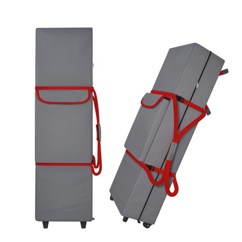Cuddly Nest wheeled canopy bag closed view showing compact 10x20 ft fit and easy storage