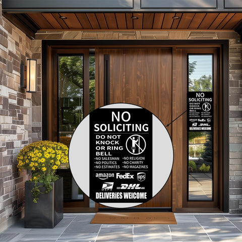 CUDIG do-not-knock-or-ring-bell sign guides visitors while blocking unwanted solicitations