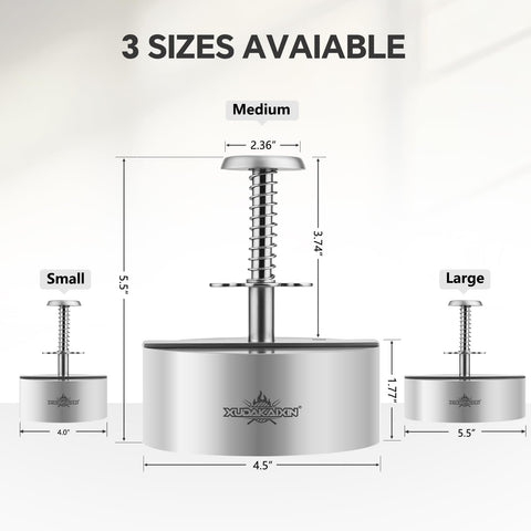 Cuexorik hamburger press showing detachable parts for easy cleaning