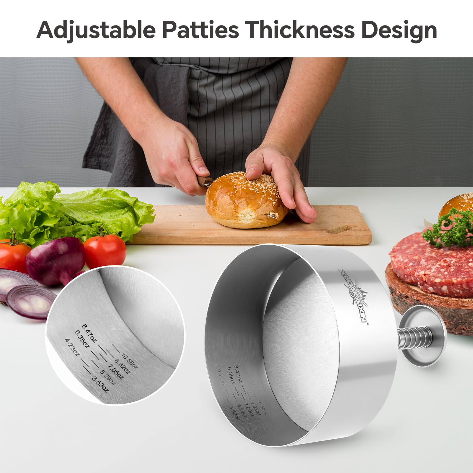 Cuexorik hamburger press gift-ready design for grilling enthusiasts