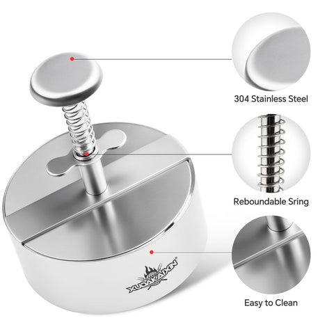 Cuexorik hamburger press adjustable sizes for patty thickness