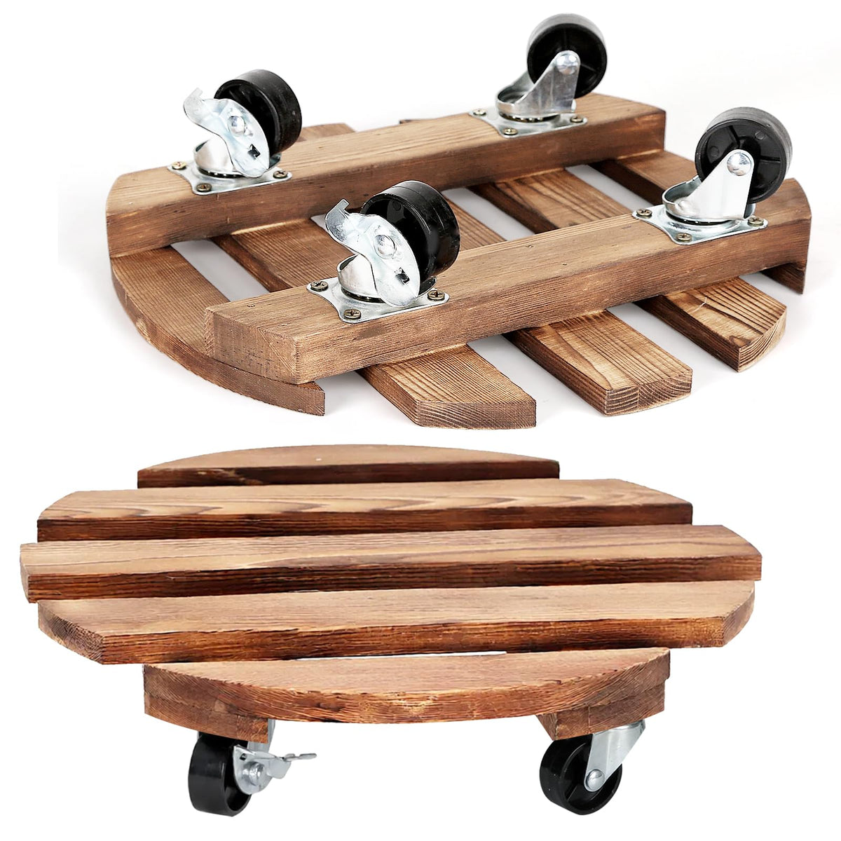 CuffUp 2-pack plant stand with wheels eases moving 12-inch pots indoors