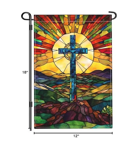 Cuiliqun Jesus Cross flag with sturdy stitching for long-term outdoor use.
