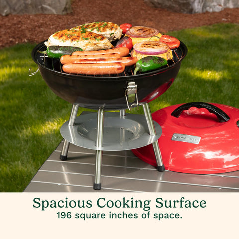 Cuisinart dual-vents on 14-inch grill enable precise temperature control for any cook.