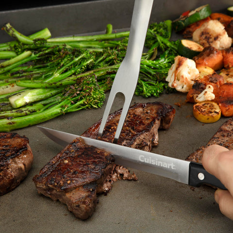 Cuisinart 9-inch melting dome stainless for even melting.