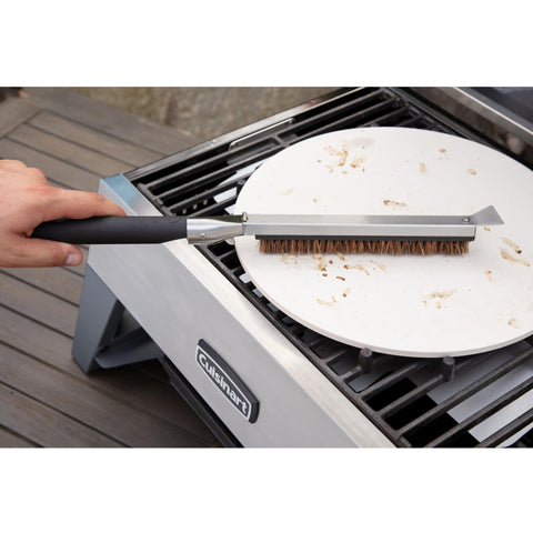 Cuisinart brush used on stone in a kitchen or grill setting